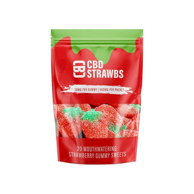 CBD Asylum CBD Products CBD Asylum 600mg Strawberry Gummies Ct Pouch (BUY 1 GET 2 FREE)