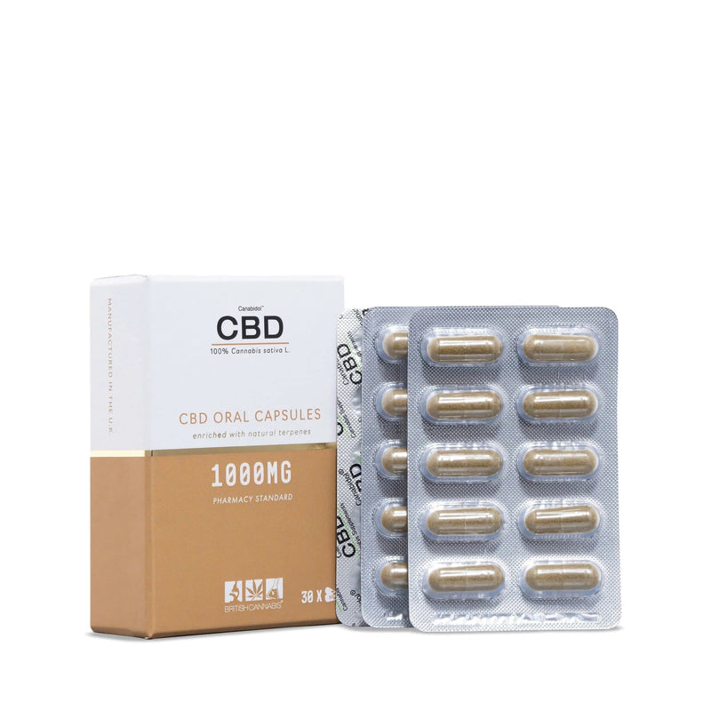 CBD by British Cannabis CBD Products CBD by British Cannabis 1000mg CBD 100% Cannabis Capsules 30 Caps