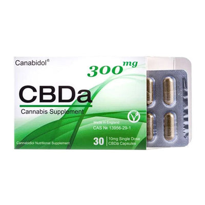 CBD by British Cannabis CBD Products CBD by British Cannabis 300mg CBDa Cannabis Capsules 30 Caps