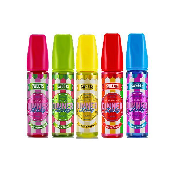 Dinner Lady Vaping Products 0mg Dinner Lady Tuck Shop Sweets Shortfill 50ml (70VG/30PG)