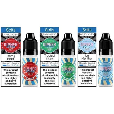Dinner Lady Vaping Products 10mg Dinner Lady Flavoured Nic Salt 10ml (50PG/50VG)