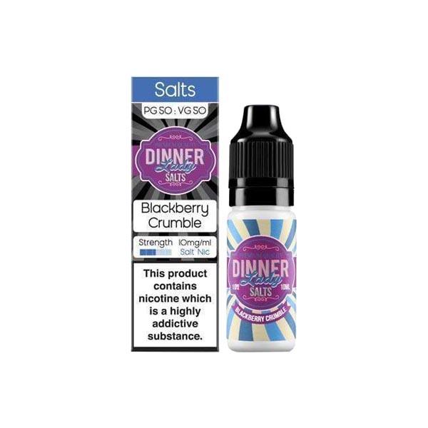 Dinner Lady Vaping Products Blackberry Crumble 10mg Dinner Lady Flavoured Nic Salt 10ml (50PG/50VG)