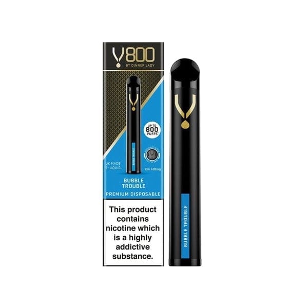 Dinner Lady Vaping Products Bubble Trouble 20mg Dinner Lady V800 Disposable Vape Pen 800 Puffs