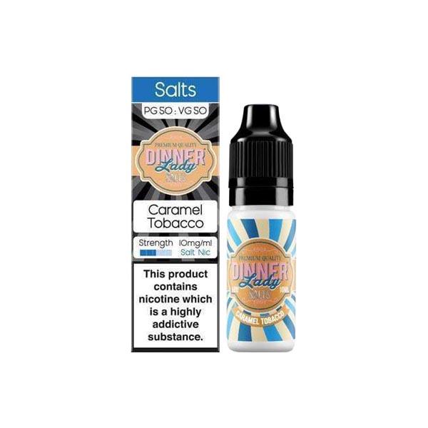 Dinner Lady Vaping Products Caramel Tobacco 10mg Dinner Lady Flavoured Nic Salt 10ml (50PG/50VG)