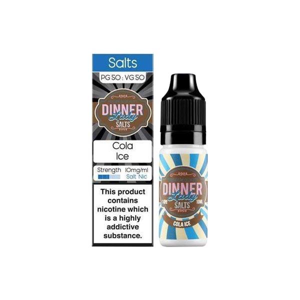 Dinner Lady Vaping Products Cola Ice 10mg Dinner Lady Flavoured Nic Salt 10ml (50PG/50VG)