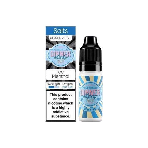 Dinner Lady Vaping Products Ice Menthol 10mg Dinner Lady Flavoured Nic Salt 10ml (50PG/50VG)
