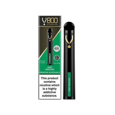 Dinner Lady Vaping Products Mint Menthol 20mg Dinner Lady V800 Disposable Vape Pen 800 Puffs