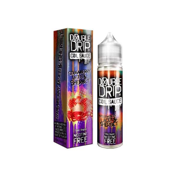 Double Drip Vaping Products Strawberry Laces & Sherbet 0mg Double Drip Shortfill 50ml (80VG/20PG)