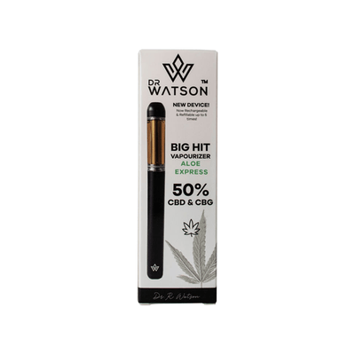 Dr Watson CBD Products Aloe Express Dr Watson Big Hit 500mg Full Spectrum CBD & CBG Vapourizer Pen