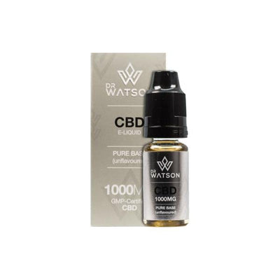 Dr Watson CBD Products Dr Watson 1000mg Pure Base CBD Vaping Liquid 10ml