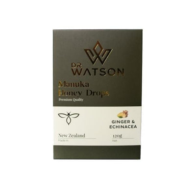 Dr Watson CBD Products Ginger & Echinacea Dr Watson Manuka Honey Drops 120g (non-CBD)
