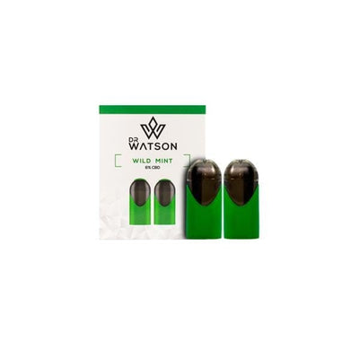 Dr Watson CBD Products Wild Mint Dr Watson 120mg CBD Vape Kit Pods x 2