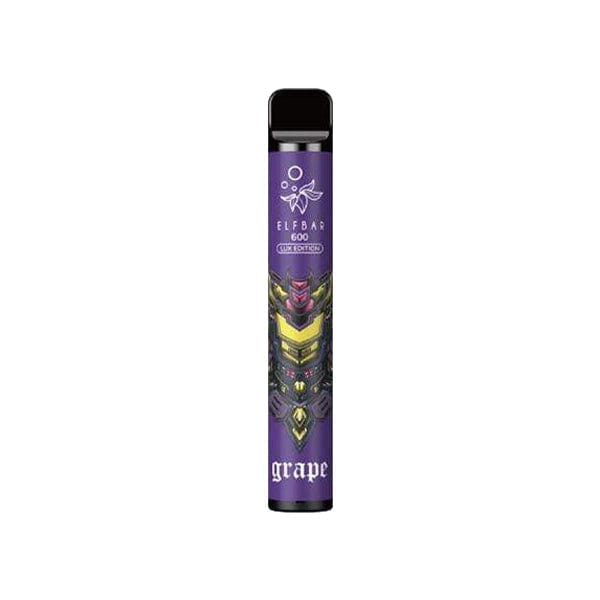 ELF Bar Vaping Products Grape 20mg Elf Bar Lux 600 Disposable Pod Device 600 Puffs