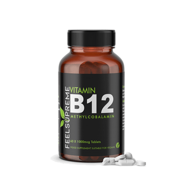 Feel Supreme CBD Products Feel Supreme 1000mcg Vitamin B12 Methylcobalamin Tablets - 60 Tabs