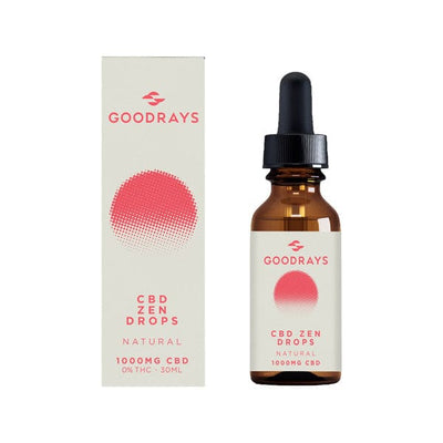 Goodrays CBD Products Goodrays 1000mg CBD Natural Zen Drops 30ml