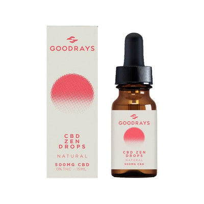 Goodrays CBD Products Goodrays 500mg CBD Natural Zen Drops 15ml