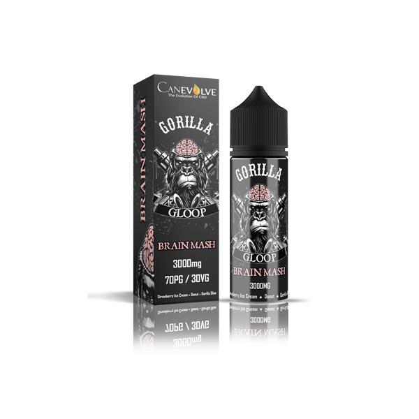 Gorilla Gloop CBD Products Brain Mash Gorilla Gloop 3000mg CBD Vape Liquid 50ml (70PG/30VG)