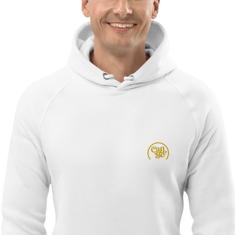 Hemprove UK White / S Unisex CanBe CBD Chest Crest pullover hoodie