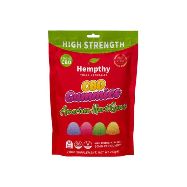 Hempthy CBD Products Hempthy 1000mg CBD American Hard Gums