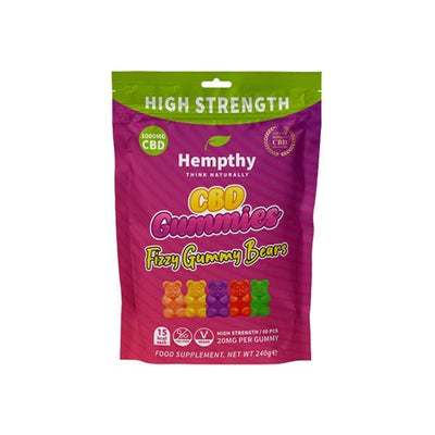 Hempthy CBD Products Hempthy 1000mg CBD Fizzy Gummy Bears