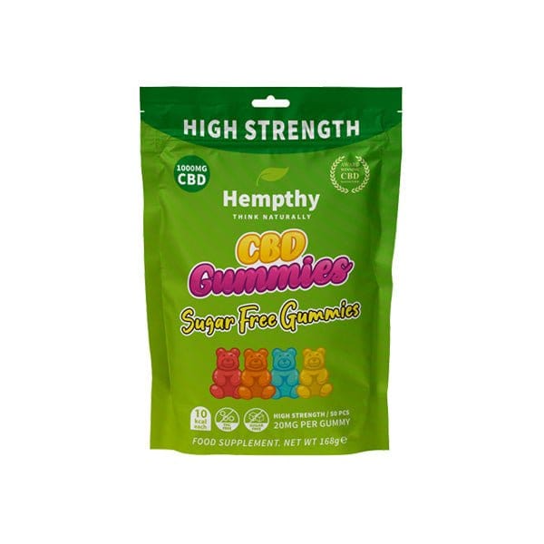 Hempthy CBD Products Hempthy 1000mg CBD Sugar Free Gummies