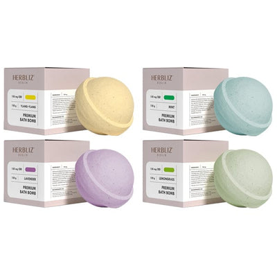 Herbliz CBD Products Mint Herbliz 150mg CBD Premium Bath Bombs - 150g