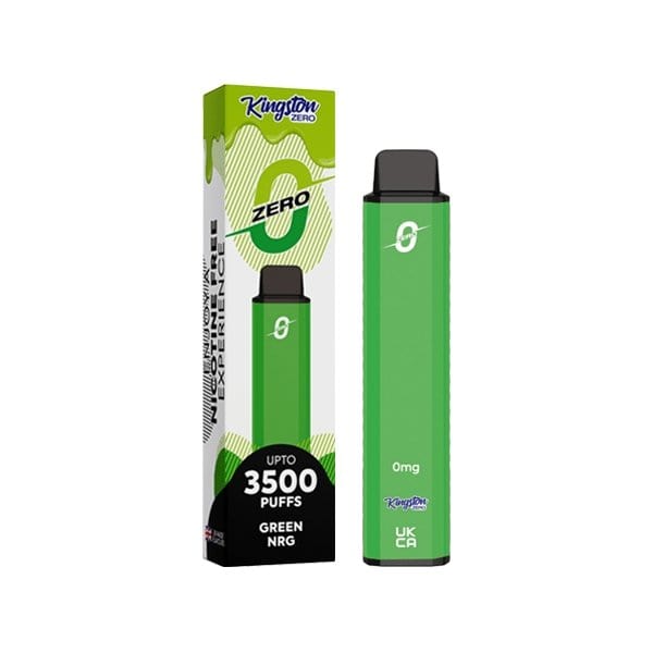 Kingston Vaping Products Green NRG 0mg Kingston Zero Disposable Vape Device 3500 Puffs