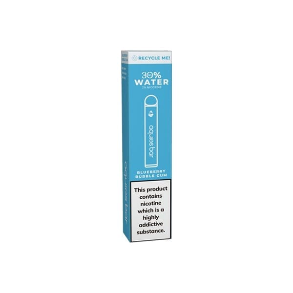 LocoSoco Vaping Products Blueberry Bubble Gum 20mg Aquios Bar Water Based Disposable Vaping Device 600 Puffs