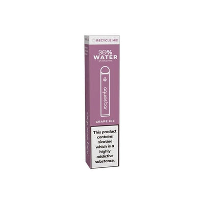 LocoSoco Vaping Products Grape Ice 20mg Aquios Bar Water Based Disposable Vaping Device 600 Puffs