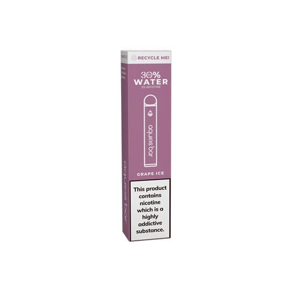 LocoSoco Vaping Products Grape Ice 20mg Aquios Bar Water Based Disposable Vaping Device 600 Puffs