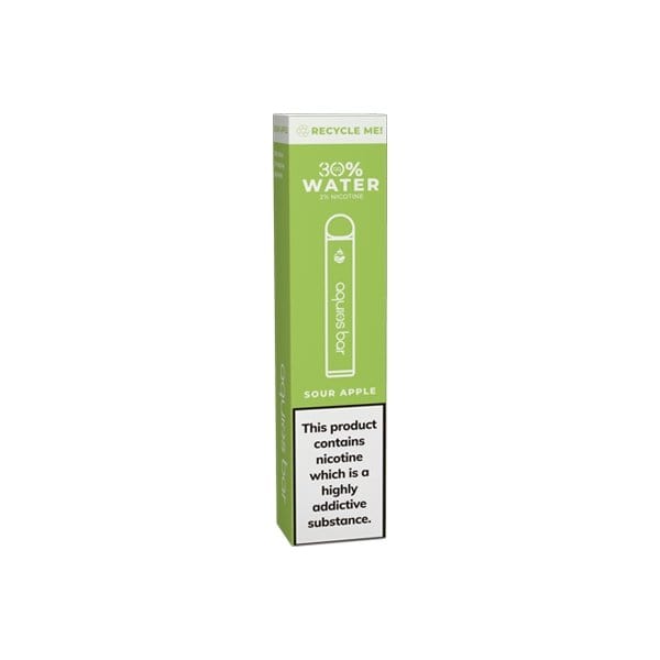 LocoSoco Vaping Products Sour Apple 20mg Aquios Bar Water Based Disposable Vaping Device 600 Puffs