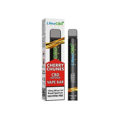 LVWell CBD CBD Products Cherry Chunes LVWell CBD 150mg Disposable CBD Vape Bar 600 Puffs