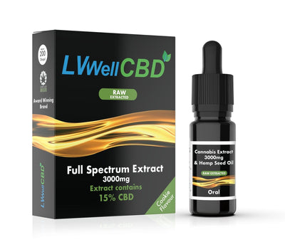 LVWell CBD CBD Products LVWell CBD 3000mg Raw Cannabis Oil 10ml