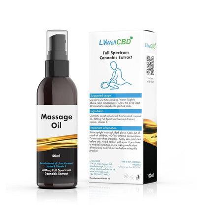 LVWell CBD CBD Products LVWell CBD 300mg 100ml Massage Oil