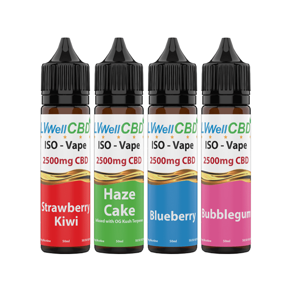 LVWell CBD CBD Products LVWell CBD Iso-Vape 2500mg CBD E-liquid 50ml (50VG/50PG)