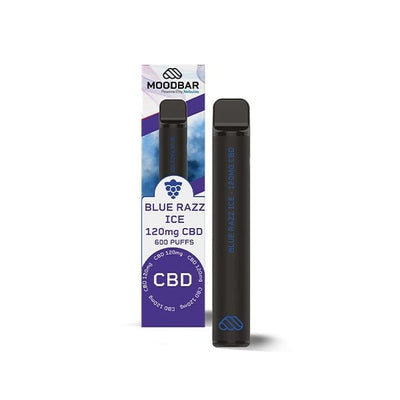 Moodbar CBD Products Blue Razz Ice Moodbar 120mg CBD Disposable Vape Pen 600 Puffs
