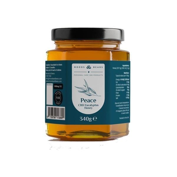 Moods and Bears 1000mg CBD Natural Pure Honey 340g - Hemprove UK