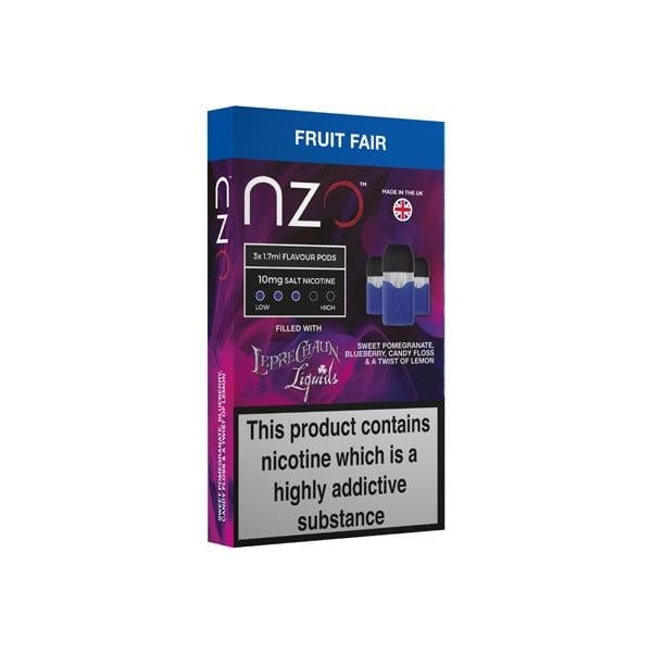 NZO Vaping Products Fruit Fair NZO 10mg Leprechaun Liquids Nic Salt