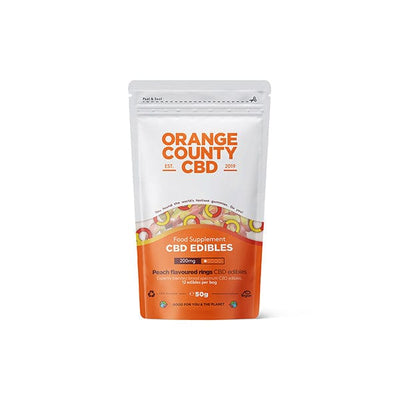 Orange County CBD Products Orange County CBD 200mg CBD Fizzy Gummy Peach Rings - Grab Bag