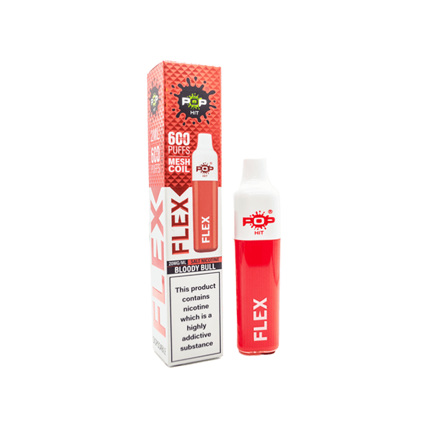 Pop Hit Vaping Products 20mg Pop Hit Flex Disposable Vaping Device 600 Puffs