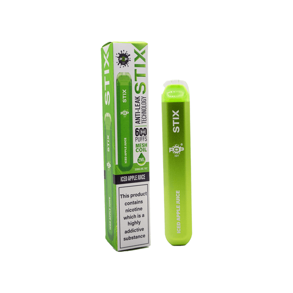 Pop Hit Vaping Products 20mg Pop Hit Stix Disposable Vaping Device 600 Puffs