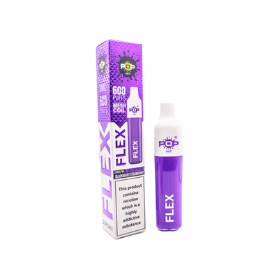 Pop Hit Vaping Products Blackberry Strawberry 20mg Pop Hit Flex Disposable Vaping Device 600 Puffs