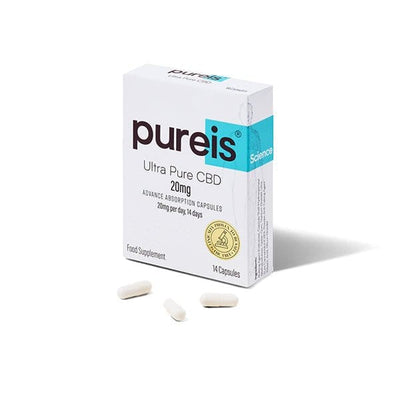 Pureis CBD Products Pureis® CBD 20mg CBD Ultra Pure Capsules x 14