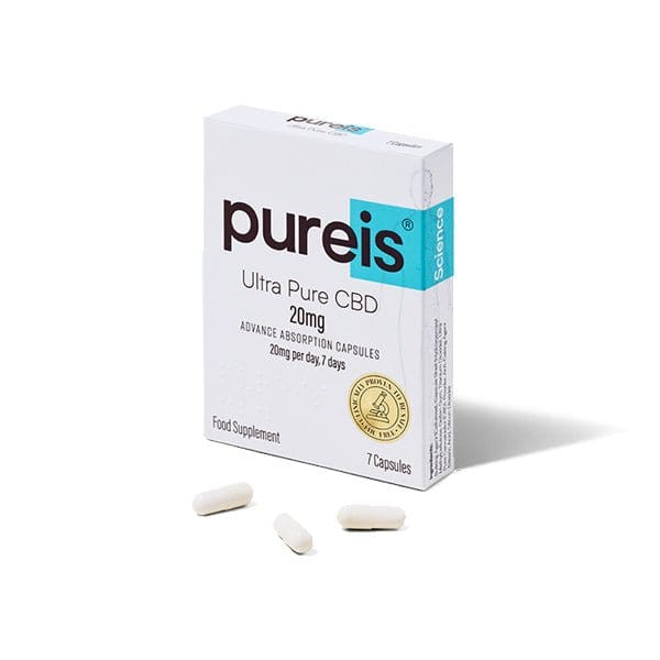 Pureis CBD Products Pureis® CBD 20mg CBD Ultra Pure Capsules x 7