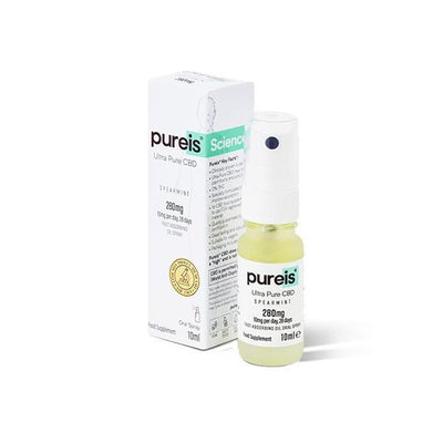 Pureis® CBD 280mg Ultra Pure CBD Oral Spray - Spearmint - Hemprove UK