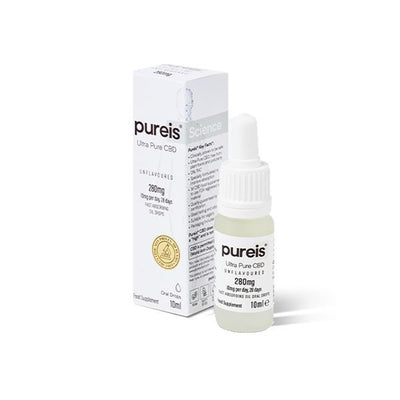 Pureis® CBD 280mg CBD Ultra Pure Oral Drops - Unflavoured - Hemprove UK