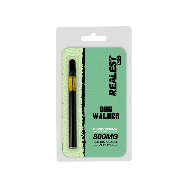 Realest CBD CBD Products Dog Walker Realest CBD 800mg Flowform Wide Spectrum CBD Disposable Vape Pen 170 Puffs (BUY 1 GET 1 FREE)