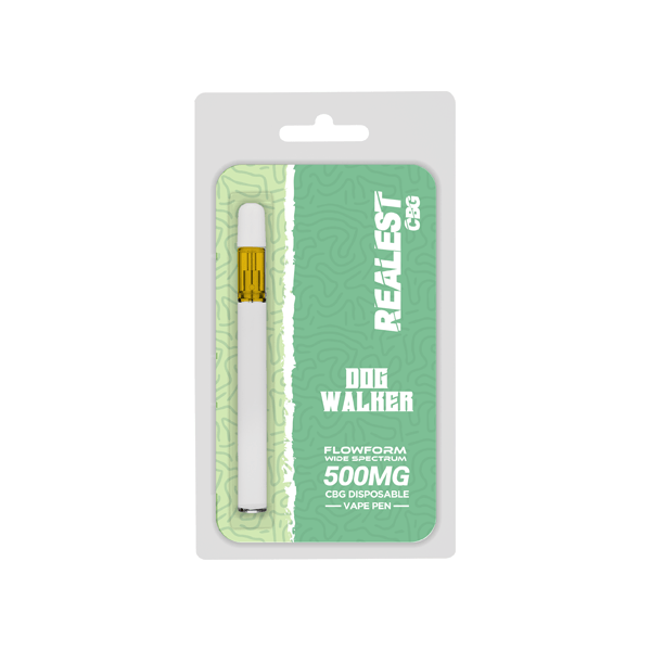 Realest CBD CBD Products Dog Walker Realest CBG 500mg Flowform Wide Spectrum CBG Disposable Vape Pen 170 Puffs (BUY 1 GET 1 FREE)