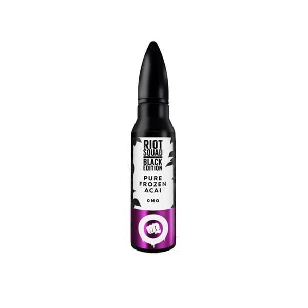 Riot Squad Vaping Products Pure Frozen Acai 0mg Riot Squad Black Edition Shortfill 50ml (50VG/50PG)