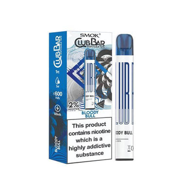 Smok Vaping Products Bloody Bull 20mg Smok Club Bar Disposable Vape Pen 600 Puffs
